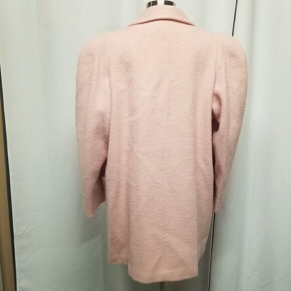 Vintage 60s Jill Jr. 100% Wool Longline Blazer Pink Woman's XL Retro - Picture 2 of 8